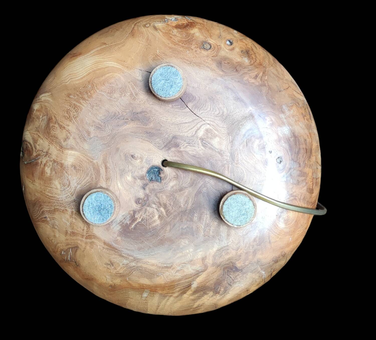 Old vintage solid wood lamp base