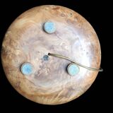 Old vintage solid wood lamp base