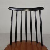 Set of 4 Fanett model slatted chairs, Tapiovaara, 1960s