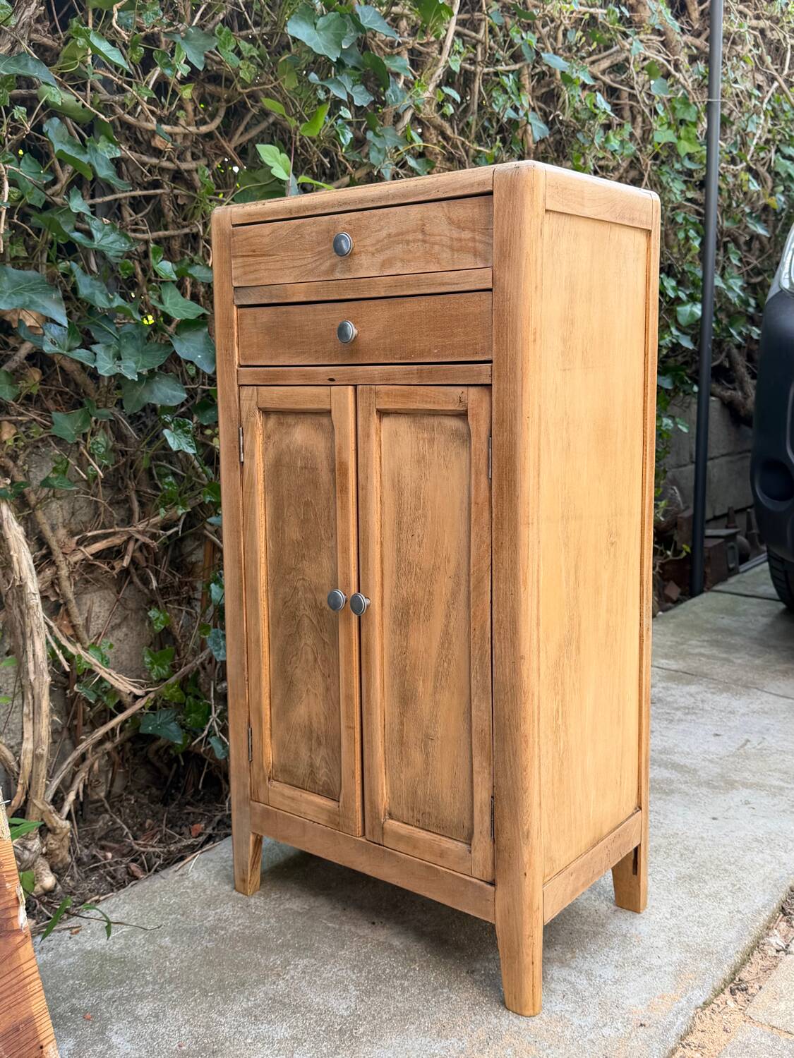 Rustic wooden buffet from Paris, 1940.
