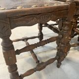 6 chaises de style Renaissance en chêne, XXème siècle