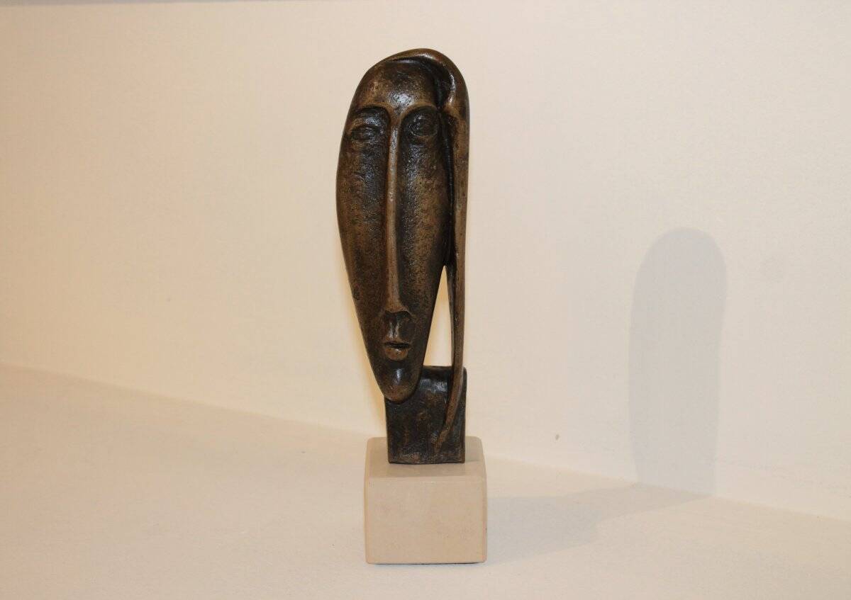 Bronze face sculpture by Giannetto Salotti, 1950s/1960s