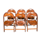 6 wooden folding chairs Stol Kamnik Yugoslavia design Zascitni Zhak