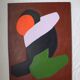 Lovers minimalist couple painting