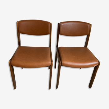 Paire de chaises années 70
