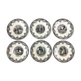 6 assiettes parlantes Creil et Montereau
