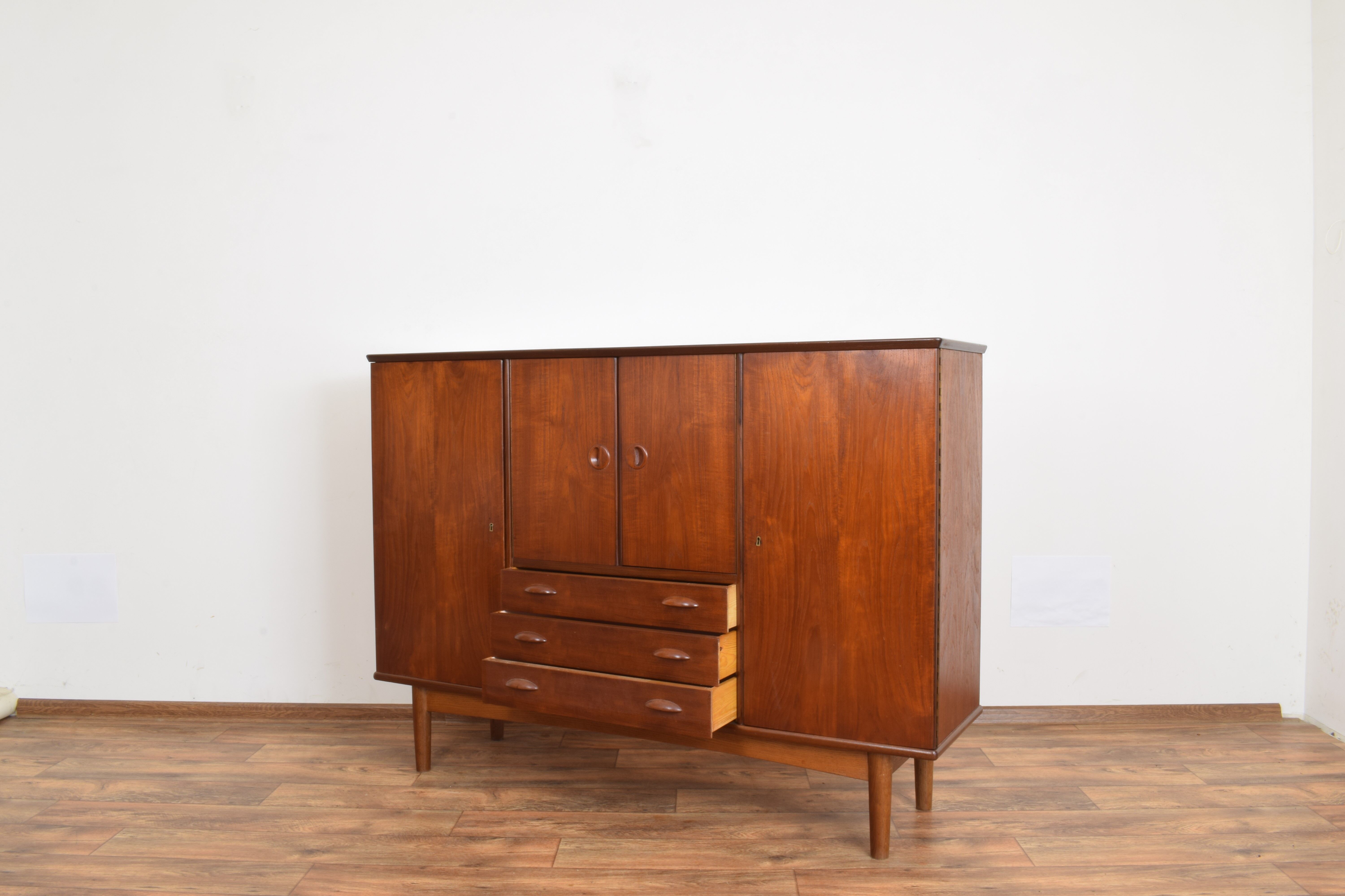 Mid-Century Danish Teak Highboard, 1960s.
