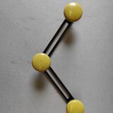 Vintage wall mount in black and yellow metal