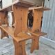 Set of 4 farm benches in old fir 1950s - 1m30