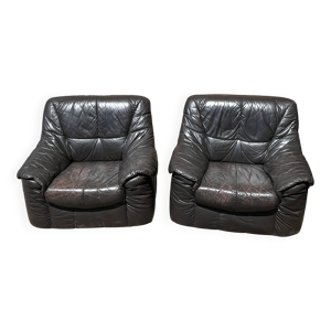 Paire de fauteuils club