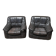 Pair of patinated leather club armchairs