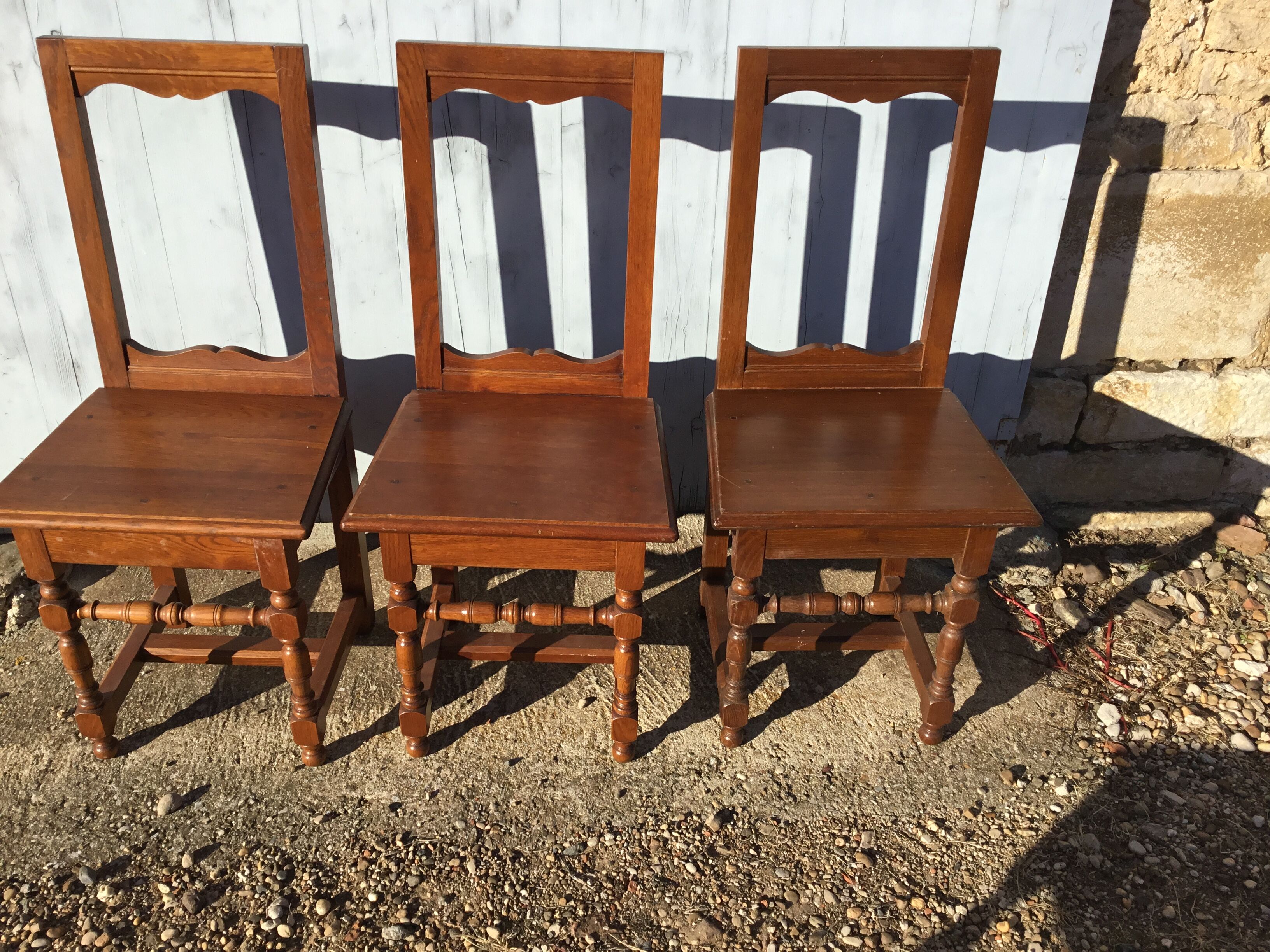 3 chairs lorraine + bench