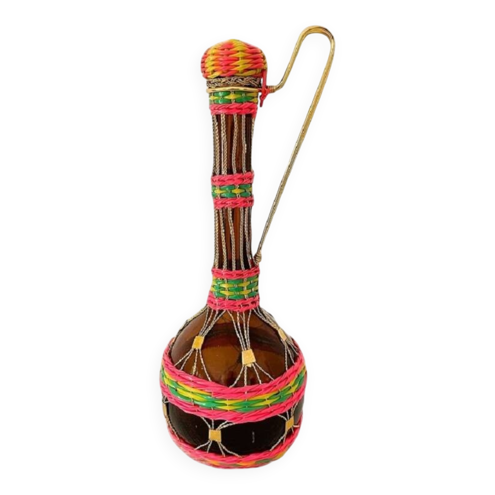 Scoubidou bottle and golden sons