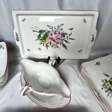 42-piece Lunéville KG tableware set with floral decoration, 20th century