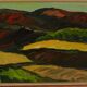 Huile sur toile suédoise « Paysage » de Kersti Flyckt