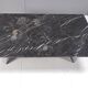 Table basse vintage en marbre noir, 1970