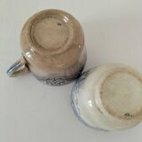 Set of fine earthenware cups