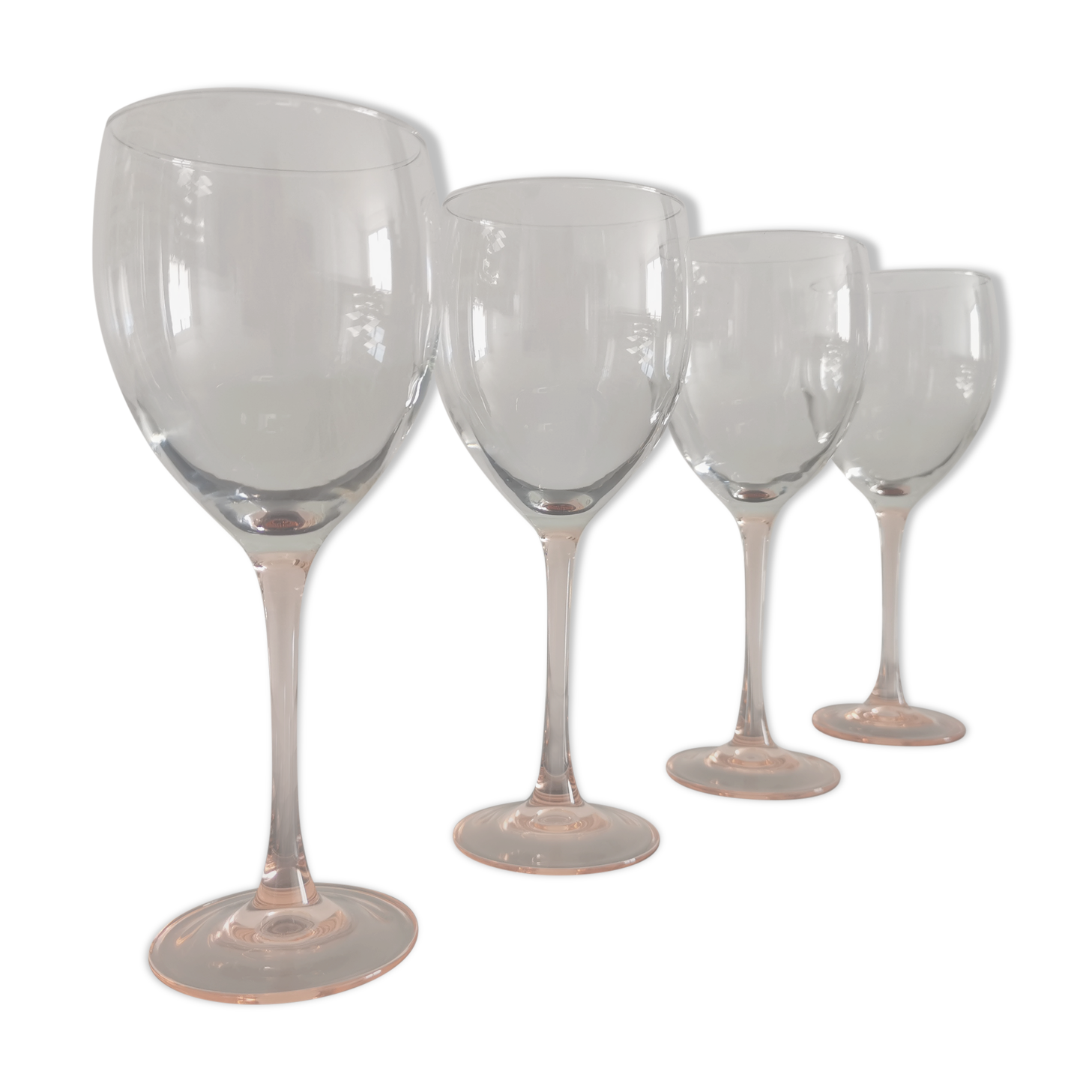 Water glasses/wine Luminarc pink feet
