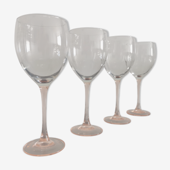 Water glasses/wine Luminarc pink feet