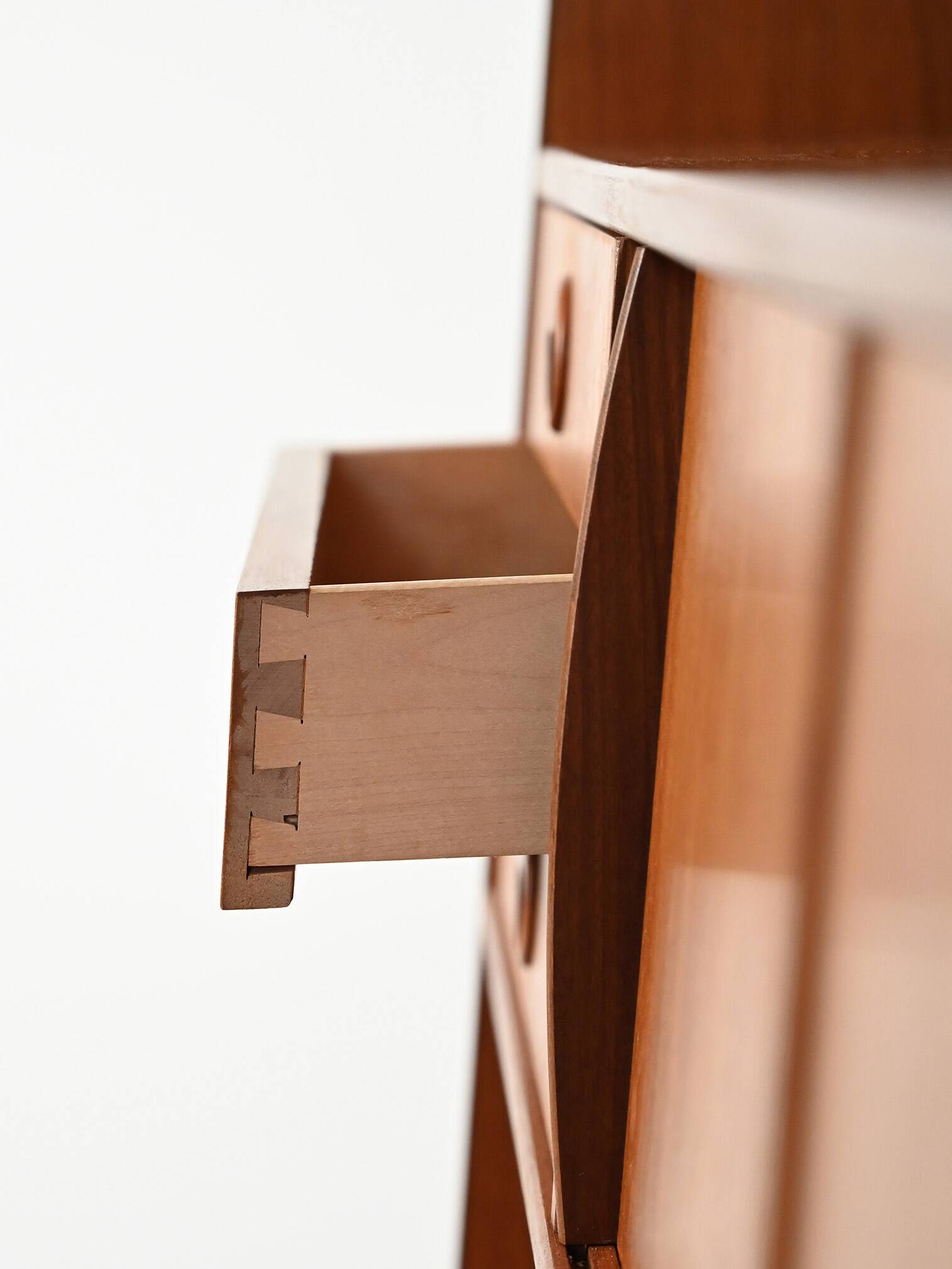 Sideboard with bookcase in teak and mahogany
