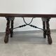 Coffee table wood and wrought iron