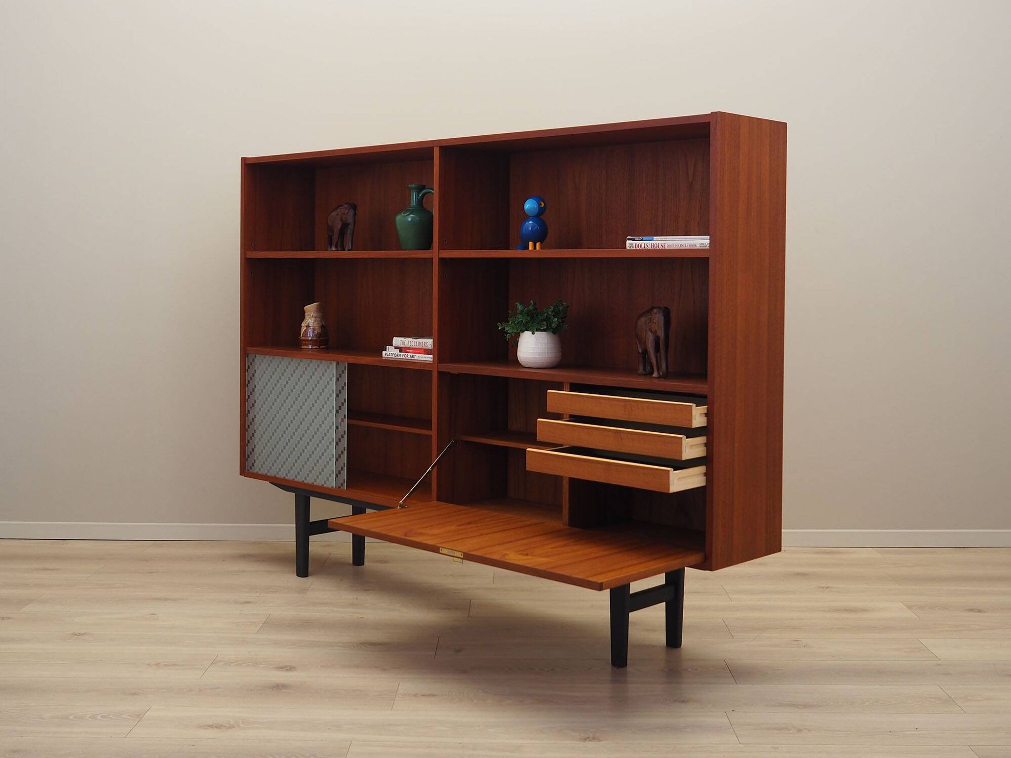 Teak bookcase, Danish design, 1970s, production: Denmark