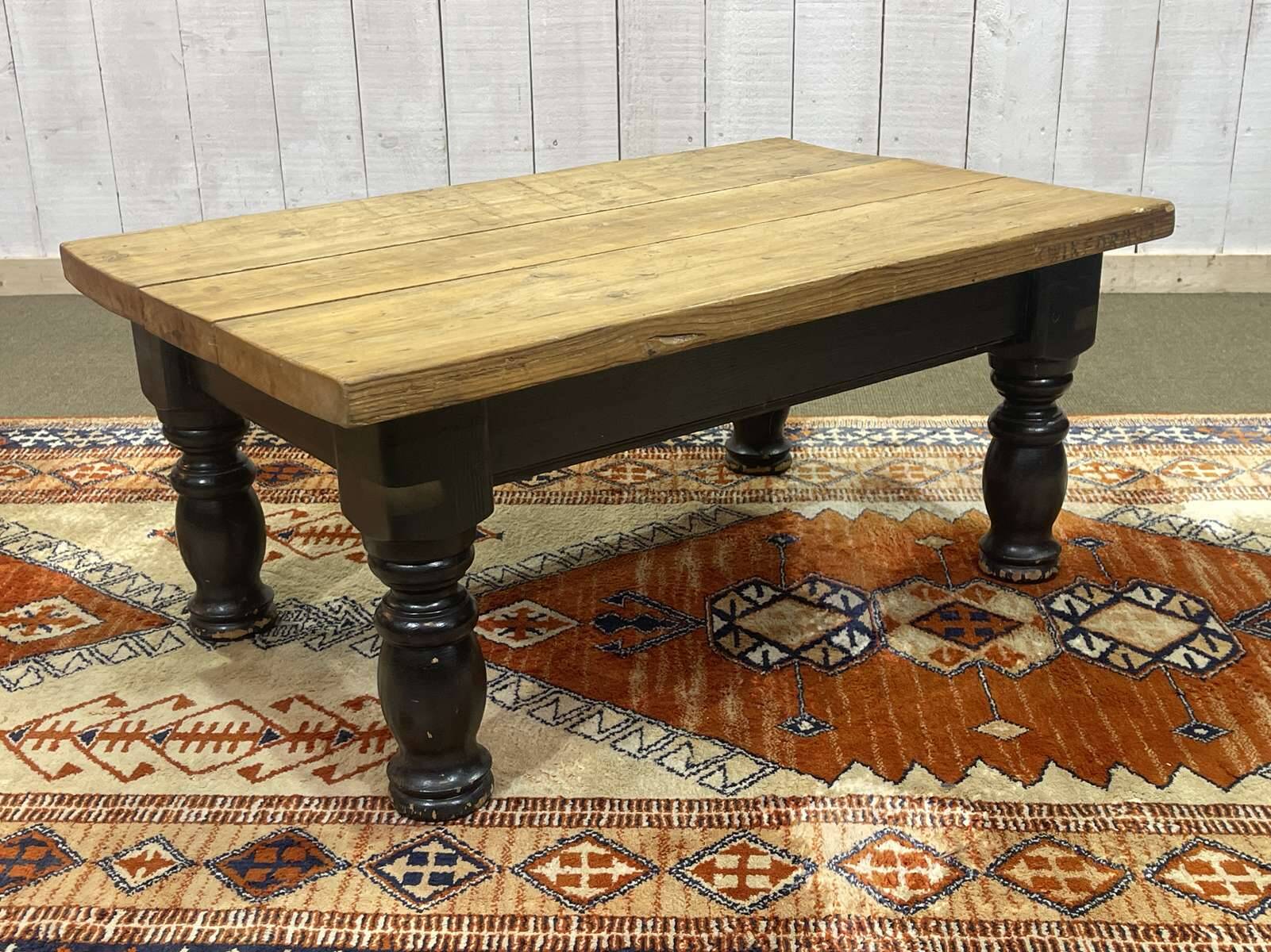 1950s English fir coffee table