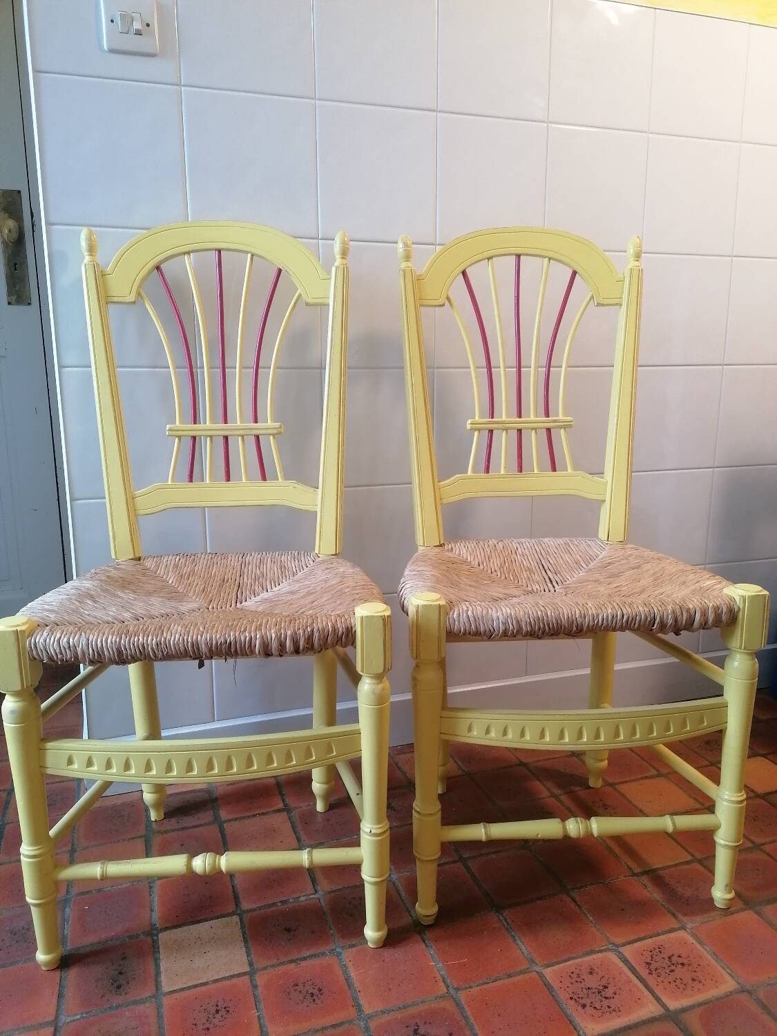 Set of 2 chairs "A garden plus" Provençal style, chic country.