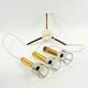 Mid-Century Modern Murano Ice Glass Triple Pendant Light from Doria, 1960s