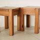Paire de tabourets brésiliens en bois exotique