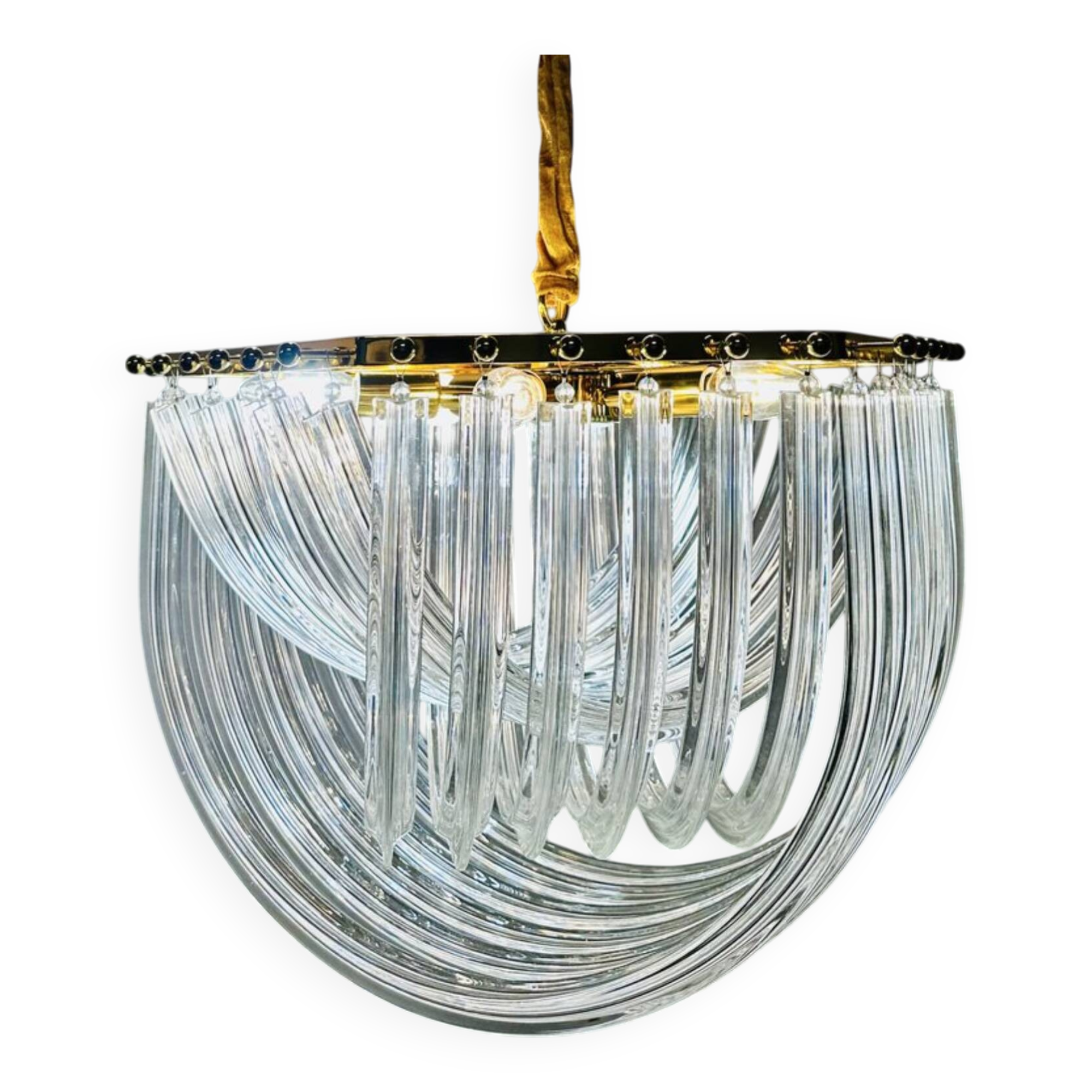 Lampadario trilobo Venini di Paolo Venini, anni '80