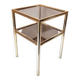 Brass and glass end table from the 70s