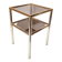 Brass and glass end table from the 70s