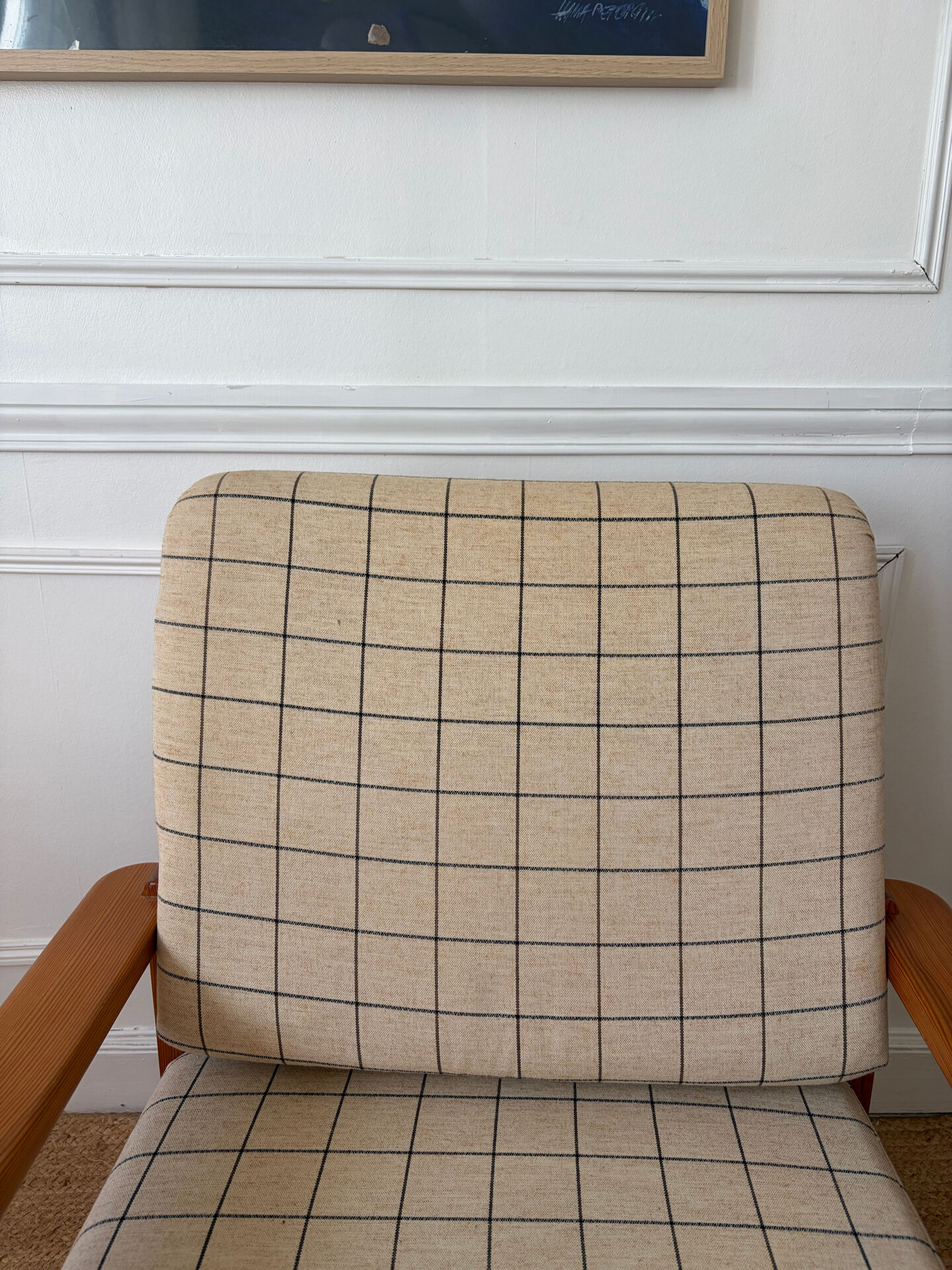 Paire de fauteuils en pin vintage 