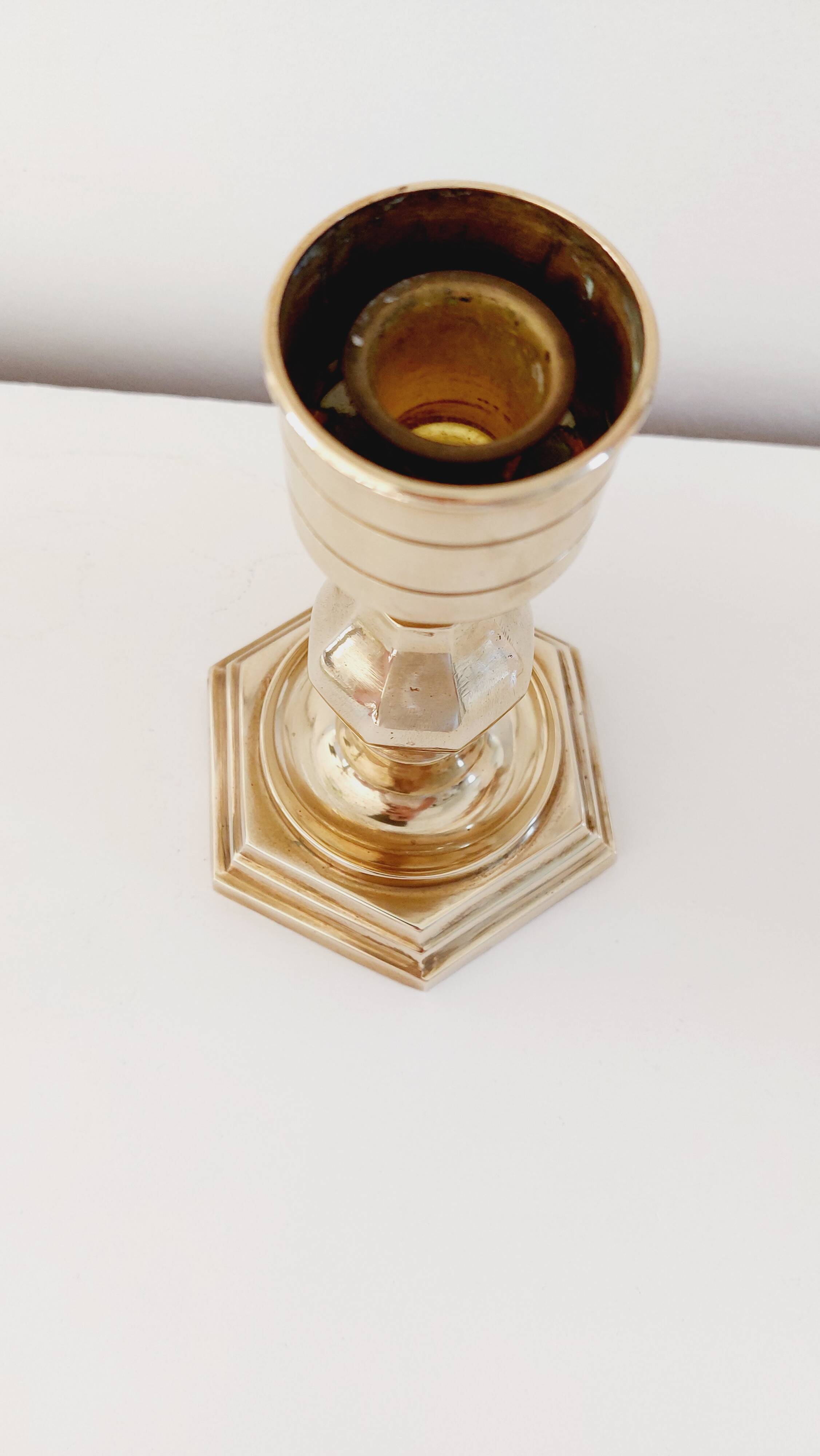 Vintage brass candle holder