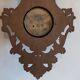 Henri II barometer and thermometer in carved wood