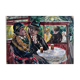 "On the terrace in the evening at the red dairy" Oil on cardboard