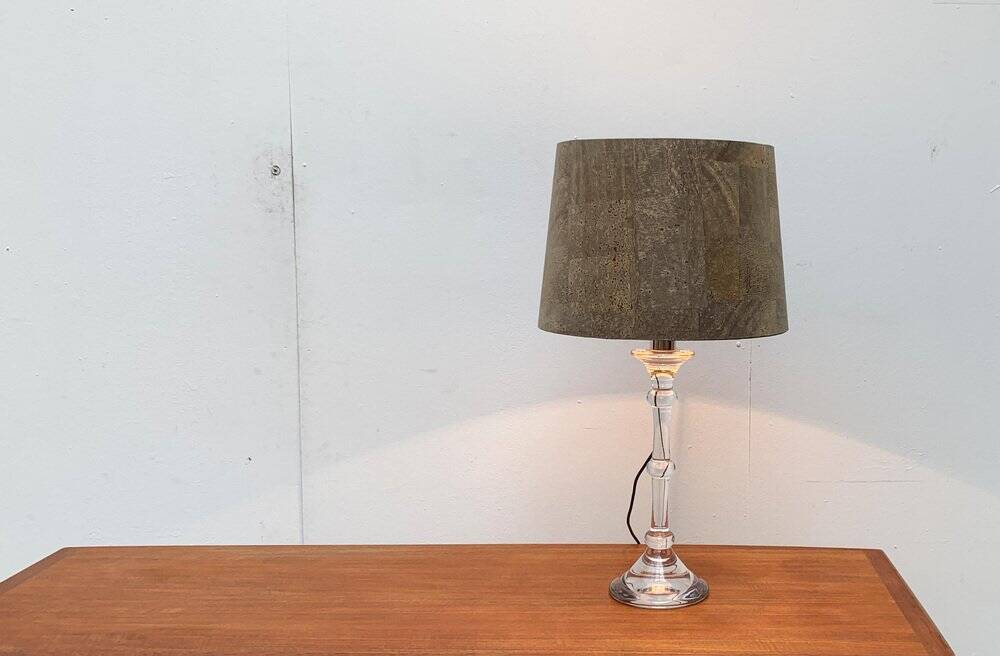 Mid-century German Tiffany glass table lamp by Ingo Maurer, 1960s.