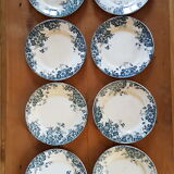 Set of 8 flat plates Saint Amand and Hamage