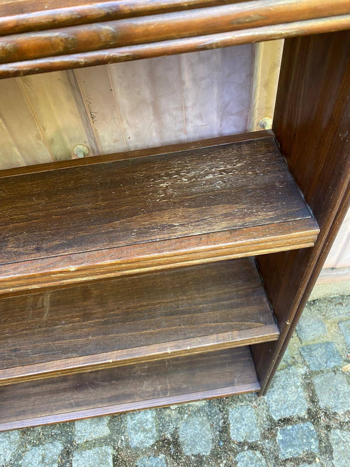 Vintage solid wood shelf from the 1930s.