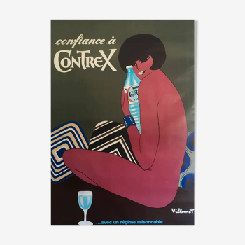 Confiance a Contrex Poster by Bernard Villemot - Large Format - Signed by the artist - On linen