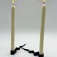 Pair of "Serpentine" candlesticks, modernist, 1970s