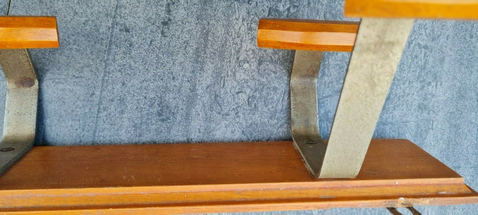 Vintage wooden and metal hook