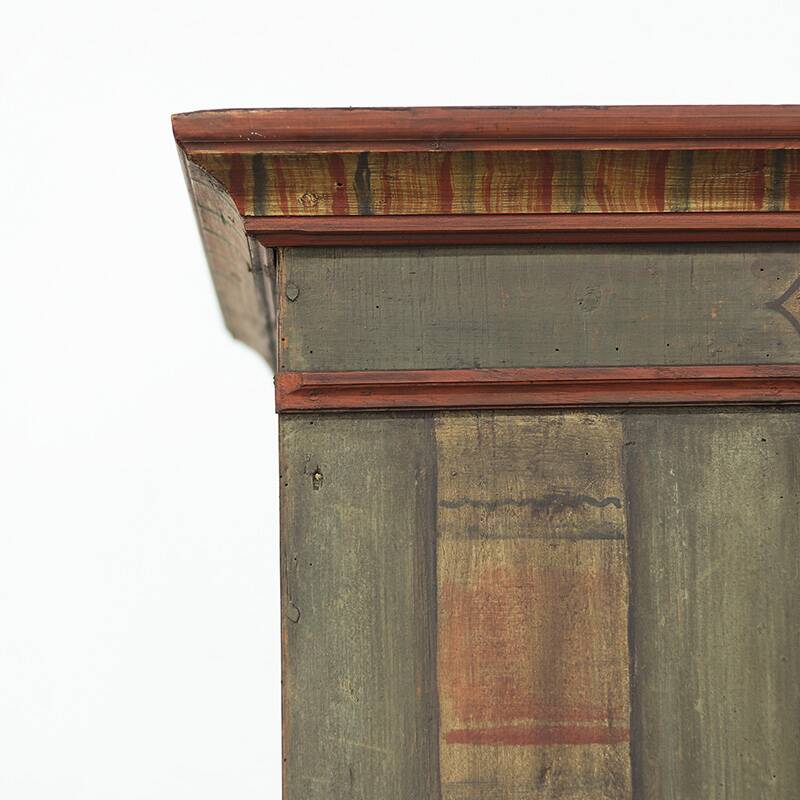 Painted Folk Art Bridal Cupboard