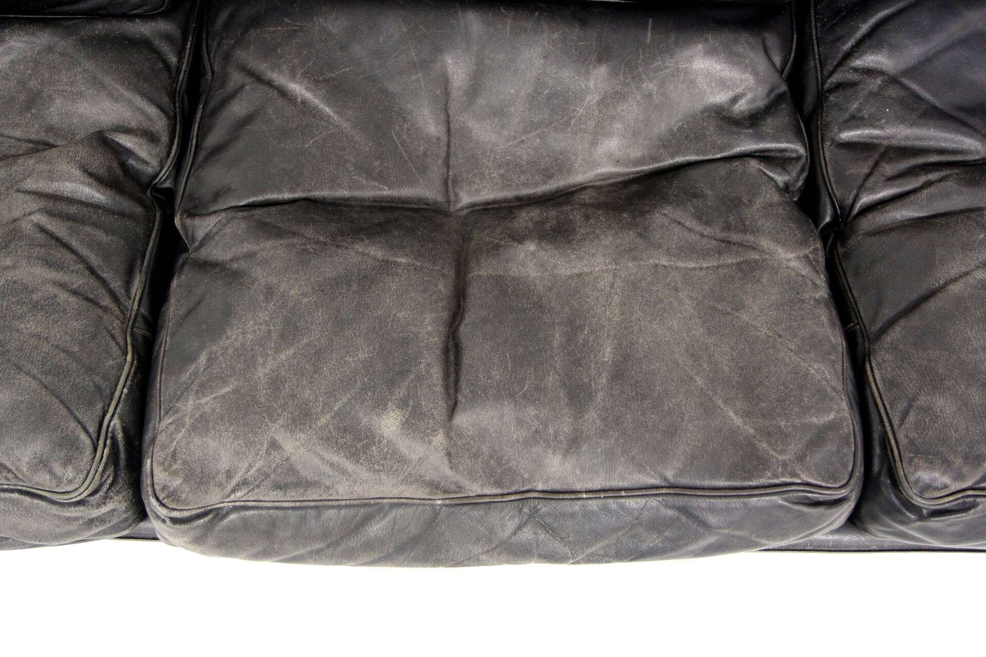 Scandinavian 3-seater leather sofa, Sweden, 1960s