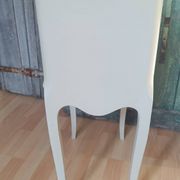 Table de chevet vintage en bois naturel à 3 tiroirs