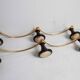 Pair of coat racks 3 hooks 1960 brass and plastic