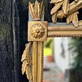 Louis XVI carved and gilded wood mirror, late 18th century