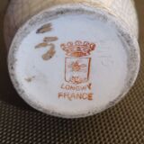 Cracked ceramic soliflore vase and Longwy enamels - Art Deco - 1930s