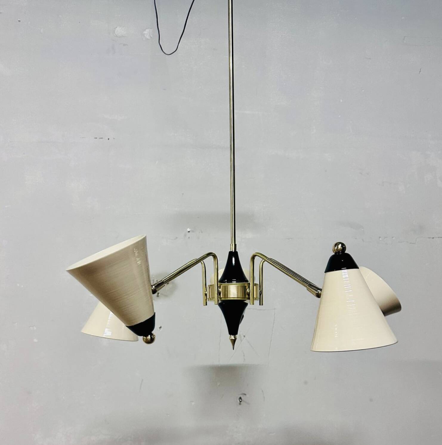 Lampada a sospensione vintage, anni '60